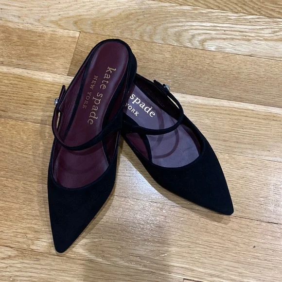 NWT Kate Spade Meg black Womens shoes.Leather - Picture 2 of 6